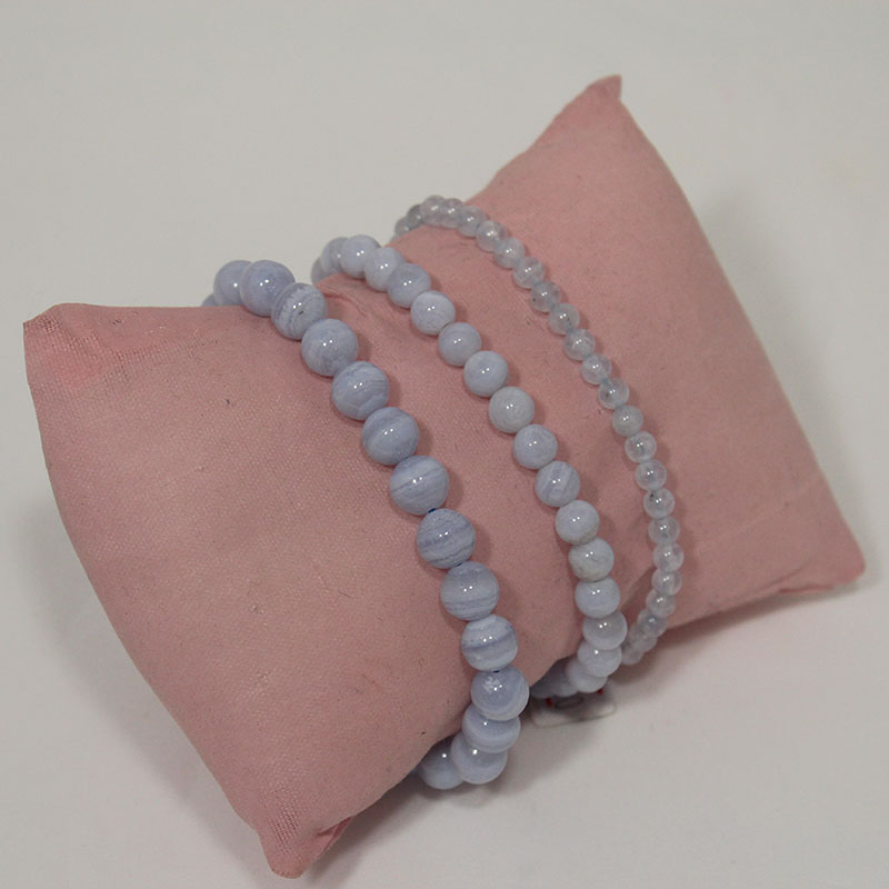 Blue Lace Agate Stretchy Bracelet